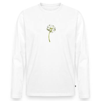 Dandelion Dandelion Lover Floral Floral - T-shirt manches longues Premium bio Homme - blanc - Devant - Nico (187cm)