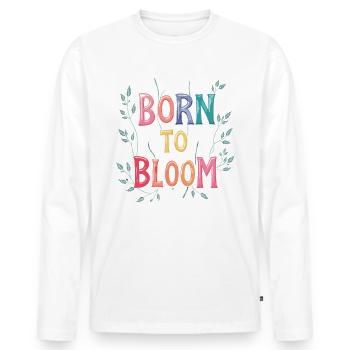 Dandelion Dandelion Lover Floral Floral - T-shirt manches longues Premium bio Homme - blanc - Devant - Nico (187cm)