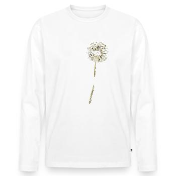 Dandelion Dandelion Lover Floral Floral - T-shirt manches longues Premium bio Homme - blanc - Devant - Nico (187cm)