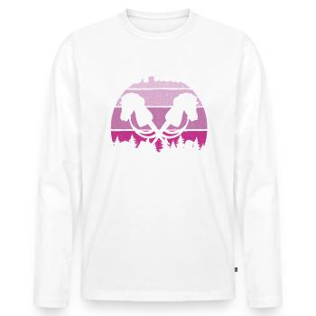 Hobby Horsing Mom Hobby Horse Horses Riding - Men's Premium Organic Long Sleeve Shirt - white - Front - Nico (187cm)