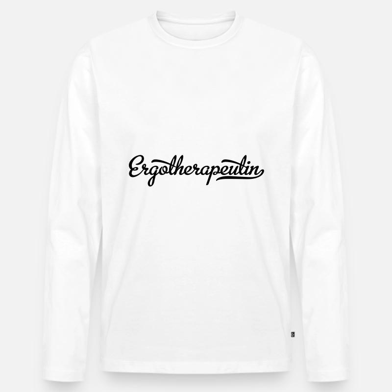 ergotherapeutin - Männer Premium Bio Langarmshirt - Weiß