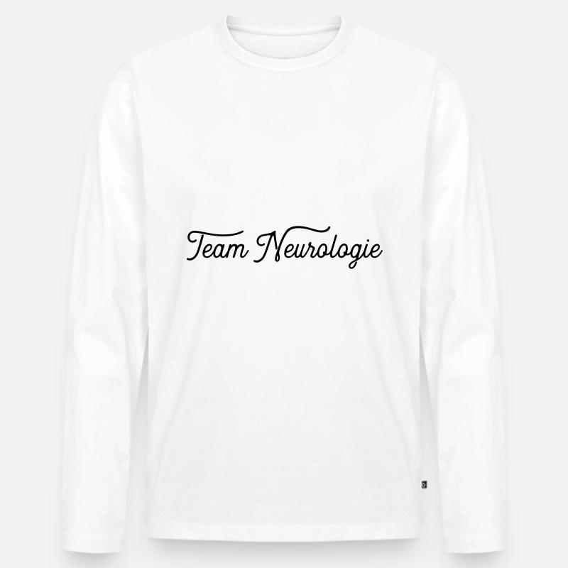 teamneuro - Männer Premium Bio Langarmshirt - Weiß