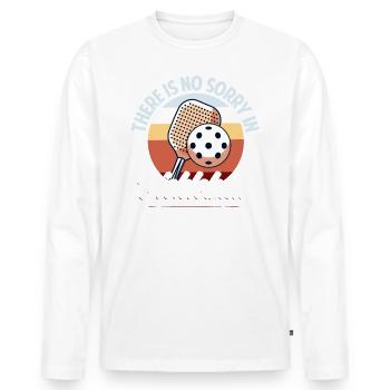 Il n’y a pas de regret au pickleball - T-shirt manches longues Premium bio Homme - blanc - Devant - Nico (187cm)