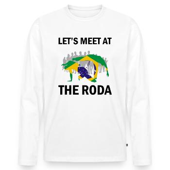 Ginga Capoeira für brasilianische Kampfsportarten - Männer Premium Bio Langarmshirt - Weiß - Vorne - Nico (187cm)