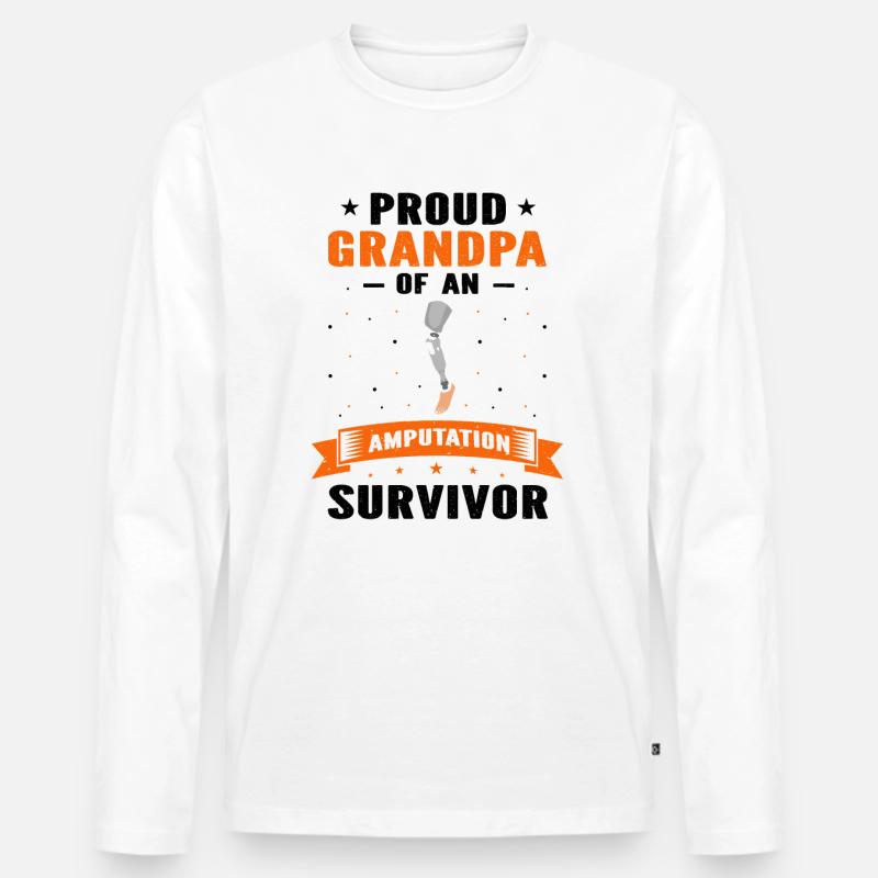 Beinprothesendesign und Beinprothesen - Männer Premium Bio Langarmshirt - Weiß