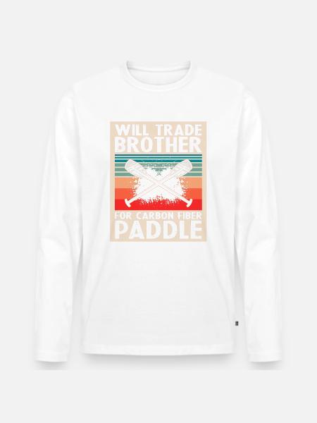Drachenboot Trainer und Drachenboot - Männer Premium Bio Langarmshirt - Weiß