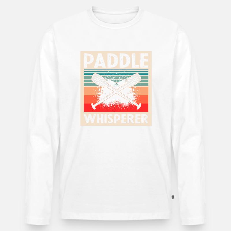 Drachenboot Crew und Drachenbootfahren - Männer Premium Bio Langarmshirt - Weiß