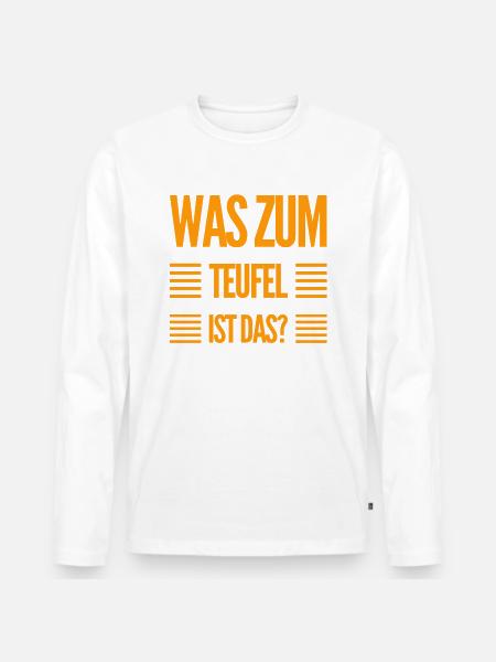 was ist das? - Männer Premium Bio Langarmshirt - Weiß