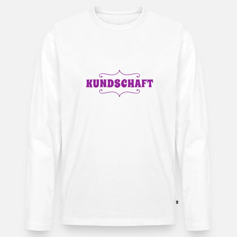 endlich Kundschaft - Männer Premium Bio Langarmshirt - Weiß