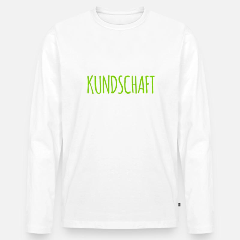 die Kundschaft ist da - Männer Premium Bio Langarmshirt - Weiß