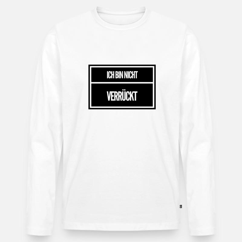 so sieht normal aus - Männer Premium Bio Langarmshirt - Weiß