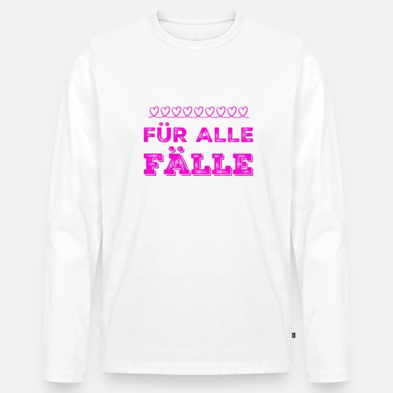 ich habe einen Plan B - Männer Premium Bio Langarmshirt - Weiß