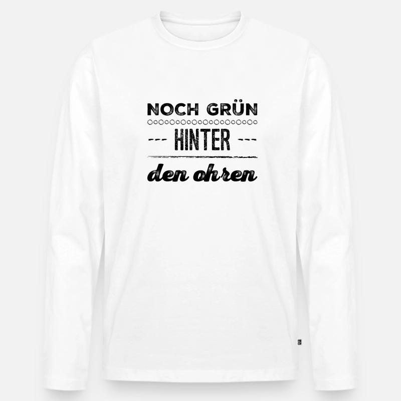 ich bin noch nicht reif - Männer Premium Bio Langarmshirt - Weiß
