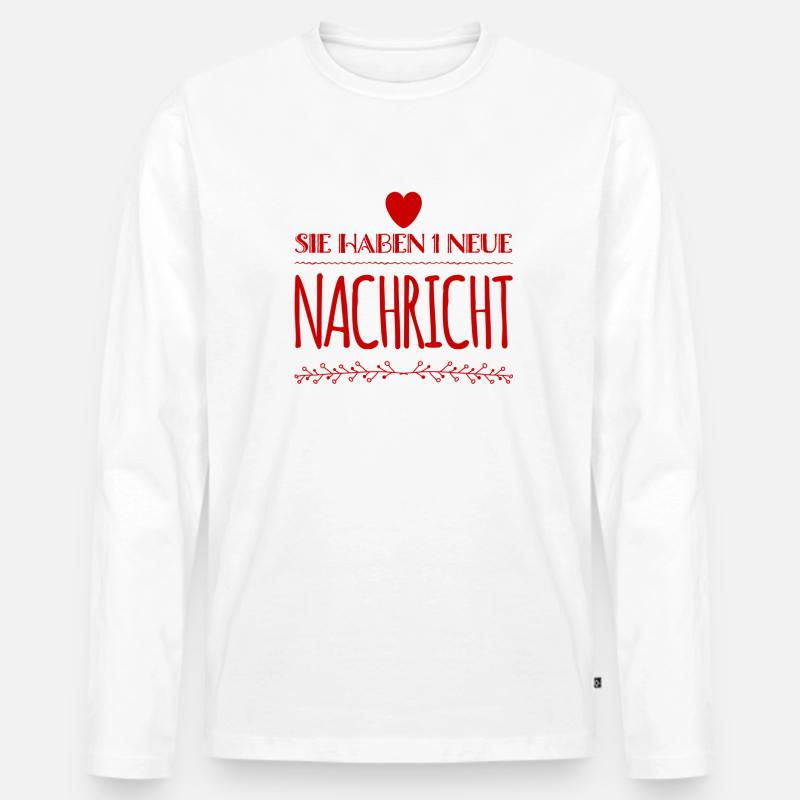 die Post ist da - Männer Premium Bio Langarmshirt - Weiß