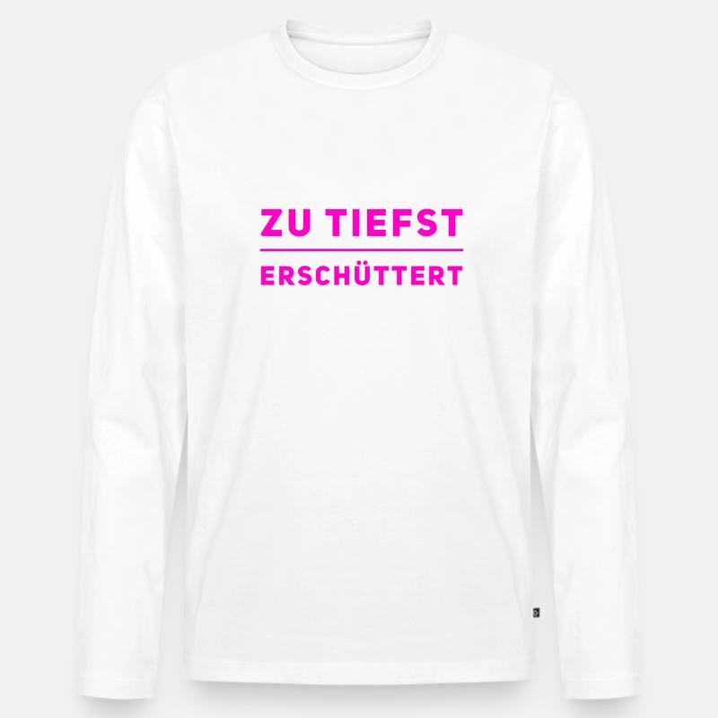 das hat mich tief getroffen - Männer Premium Bio Langarmshirt - Weiß
