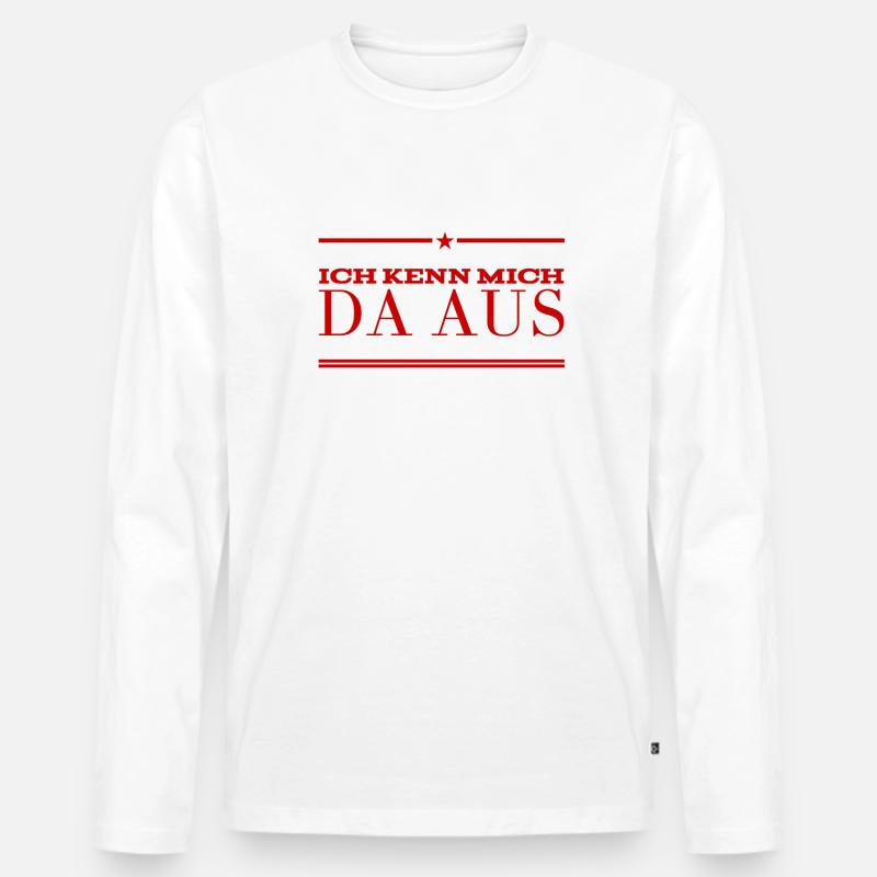da bin ich Experte - Männer Premium Bio Langarmshirt - Weiß