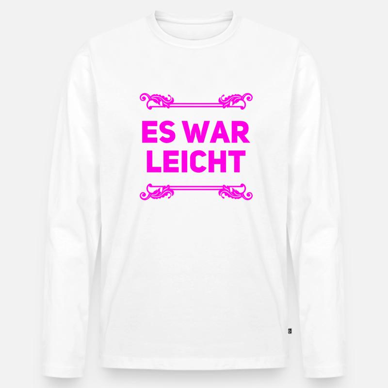 alles kein Problem - Männer Premium Bio Langarmshirt - Weiß