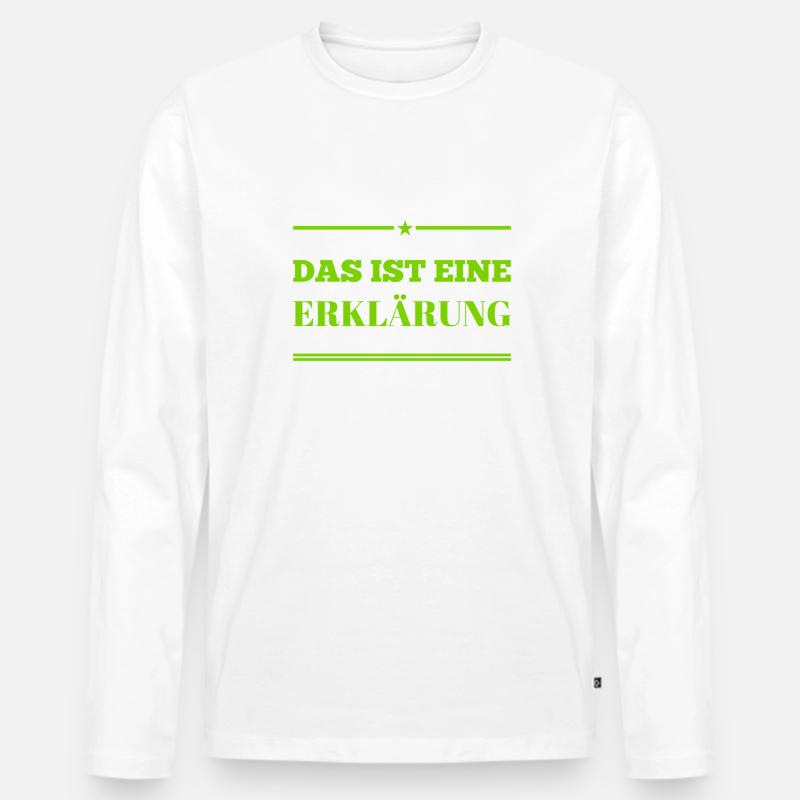 das erklärt einiges - Männer Premium Bio Langarmshirt - Weiß