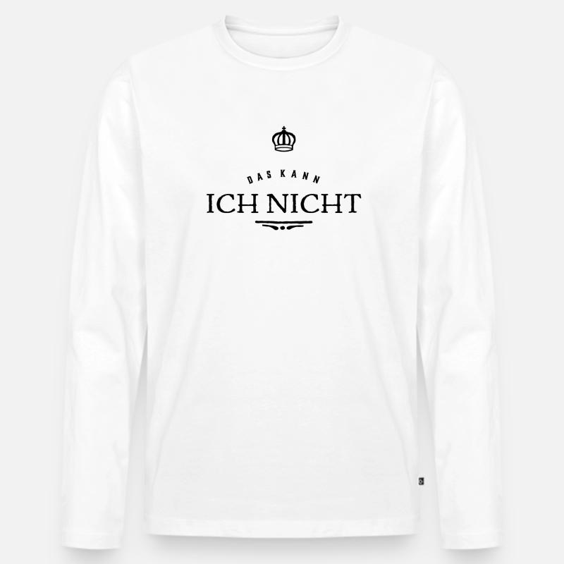 Nichtskönner - Männer Premium Bio Langarmshirt - Weiß