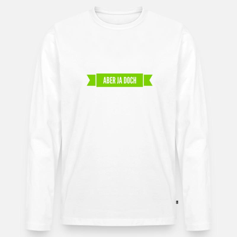 das stimmt - Männer Premium Bio Langarmshirt - Weiß