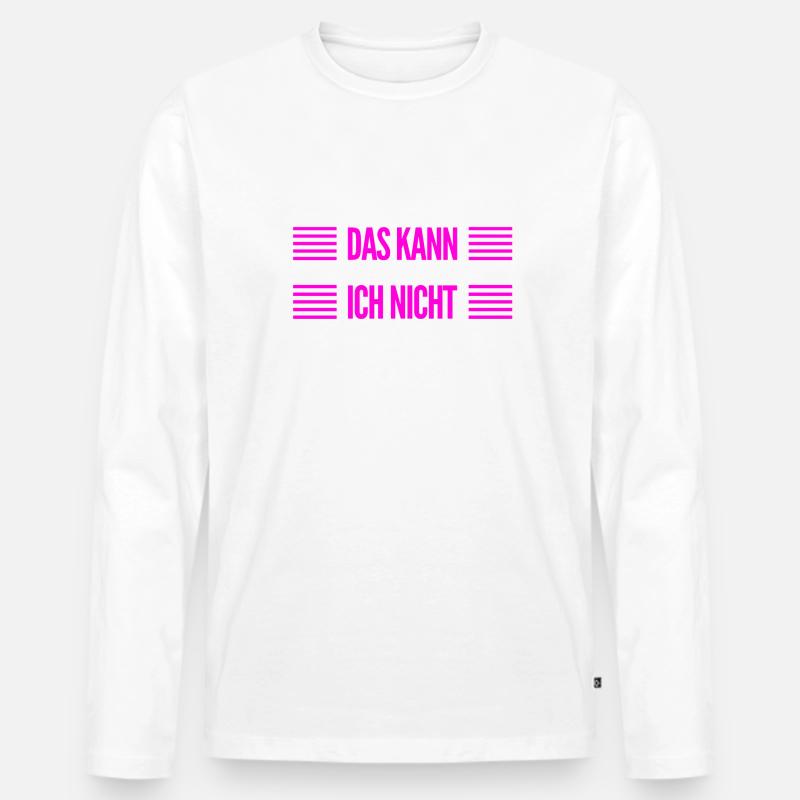 so sieht ein Nichtskönner aus - Männer Premium Bio Langarmshirt - Weiß