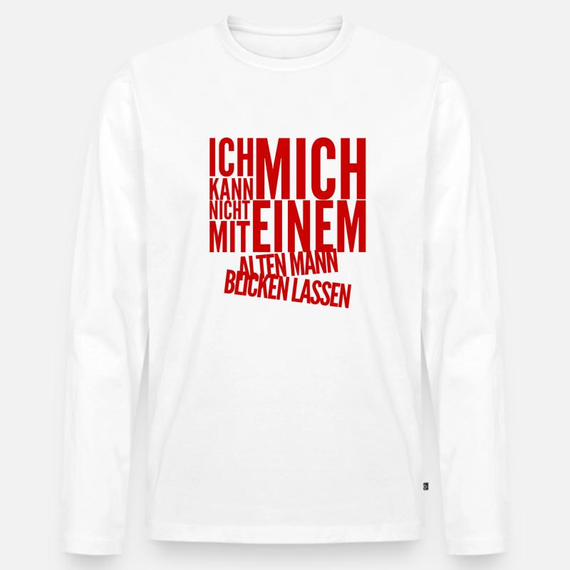 das geht garnicht - Männer Premium Bio Langarmshirt - Weiß