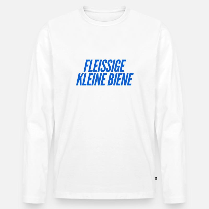 ich bin so fleißig - Männer Premium Bio Langarmshirt - Weiß