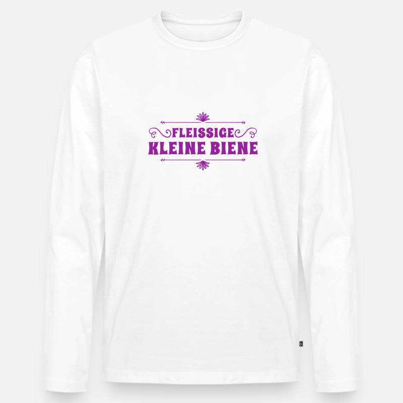 Fleiß ist mein Ding - Männer Premium Bio Langarmshirt - Weiß