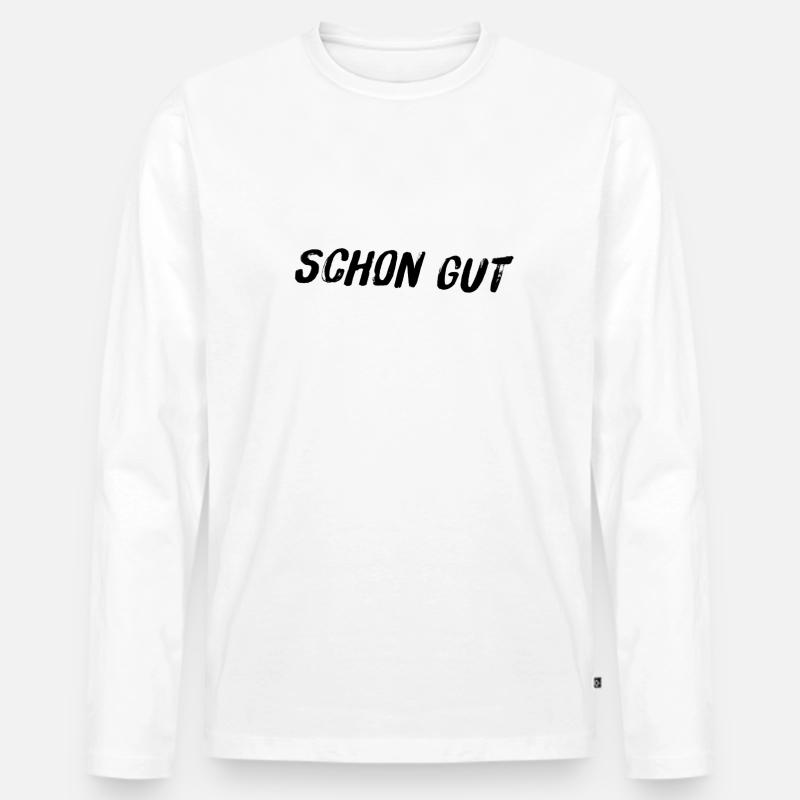 ist ja schon gut - Männer Premium Bio Langarmshirt - Weiß