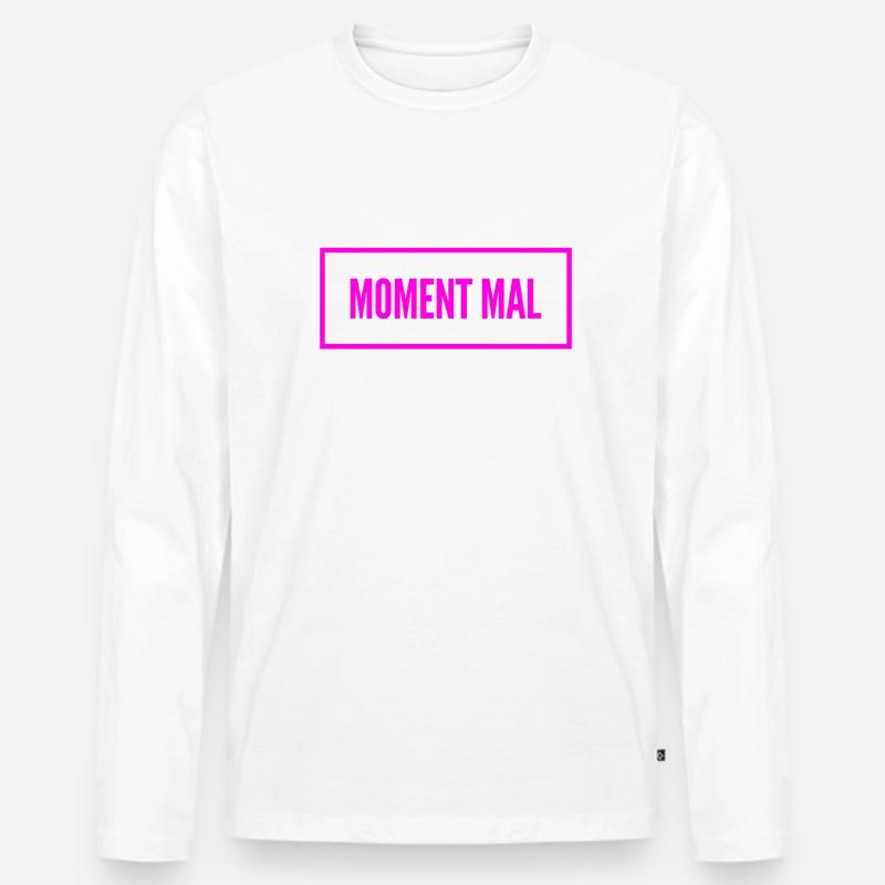 misstrauisch - Männer Premium Bio Langarmshirt - Weiß