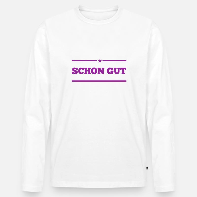 kein Problem - Männer Premium Bio Langarmshirt - Weiß