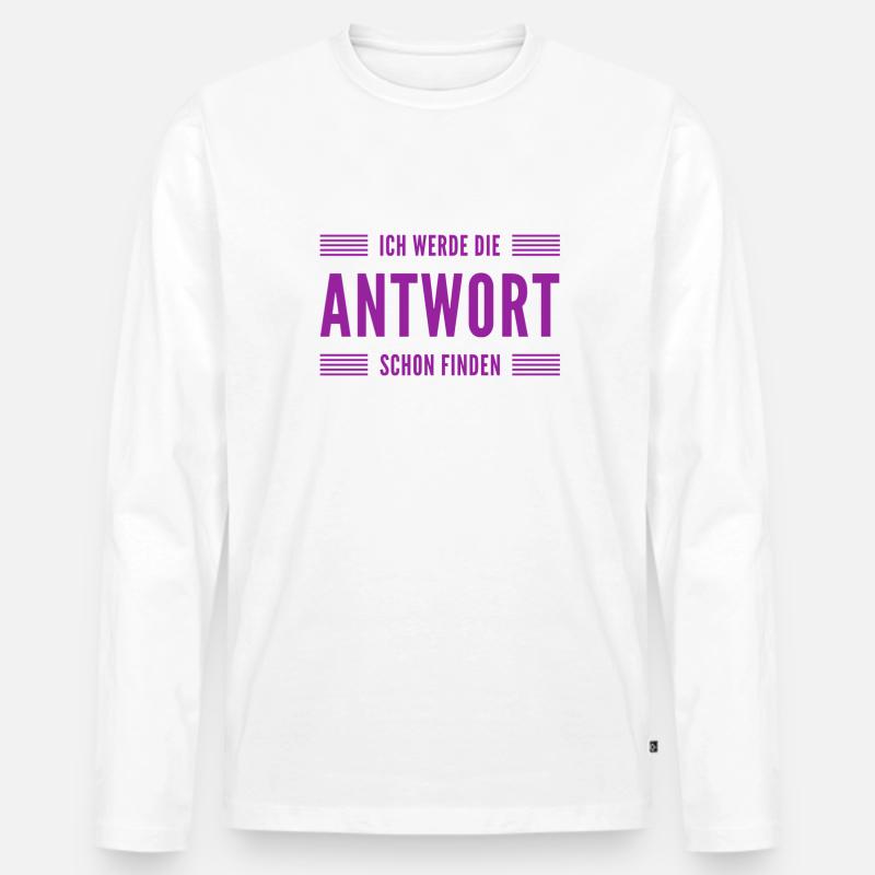 wer suchet der findet - Männer Premium Bio Langarmshirt - Weiß