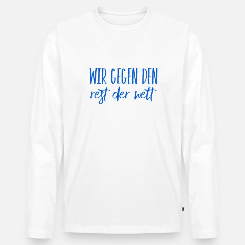 Teamwork - Männer Premium Bio Langarmshirt - Weiß
