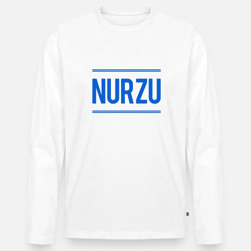 trau dich - Männer Premium Bio Langarmshirt - Weiß