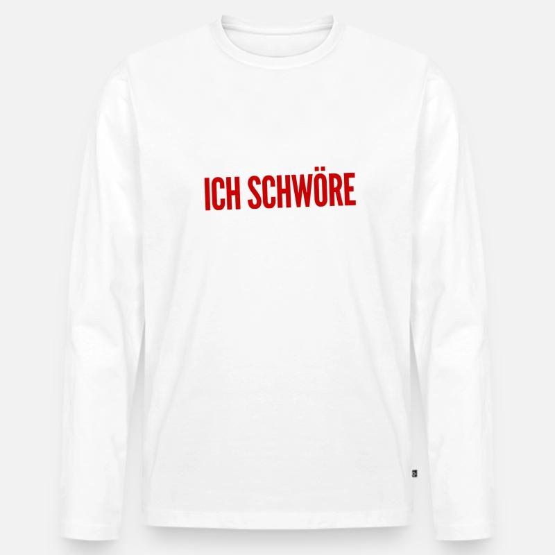 ich bin verlässlich - Männer Premium Bio Langarmshirt - Weiß
