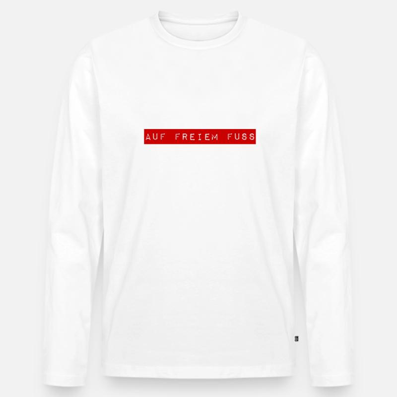 endlich frei - Männer Premium Bio Langarmshirt - Weiß