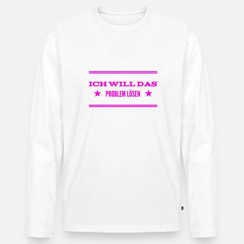 kein Problem - Männer Premium Bio Langarmshirt - Weiß