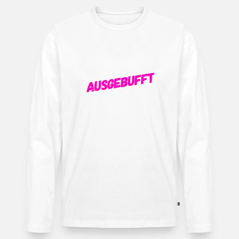 ich bin schlau - Männer Premium Bio Langarmshirt - Weiß