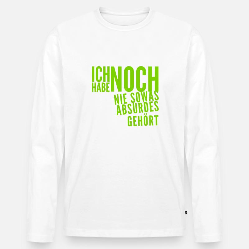 das ist nicht zu glauben - Männer Premium Bio Langarmshirt - Weiß