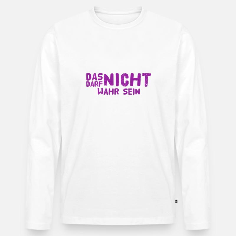 ich bin geschockt - Männer Premium Bio Langarmshirt - Weiß