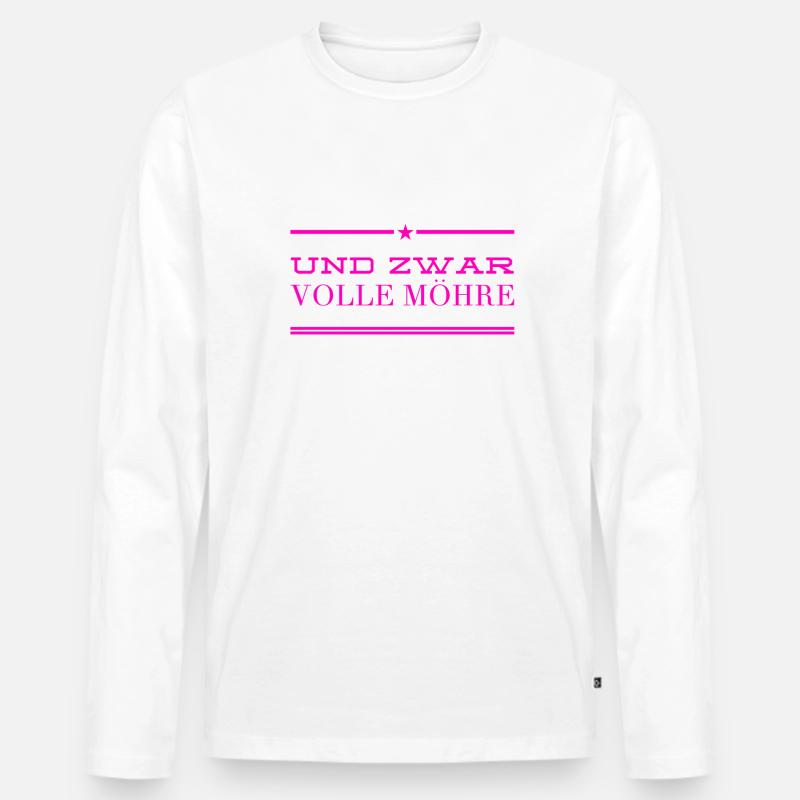 ich bin dabei - Männer Premium Bio Langarmshirt - Weiß