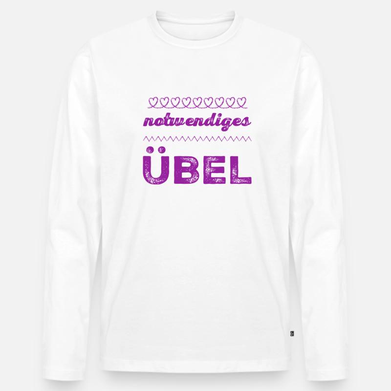 es muss sein - Männer Premium Bio Langarmshirt - Weiß