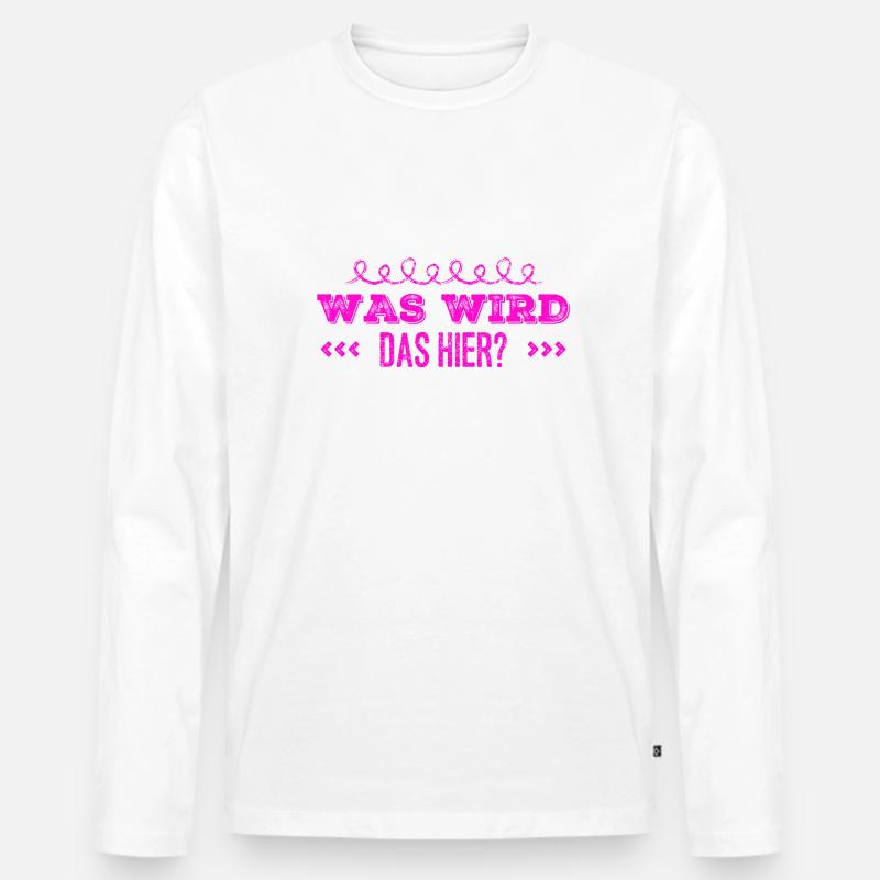 was könnte das werden? - Männer Premium Bio Langarmshirt - Weiß