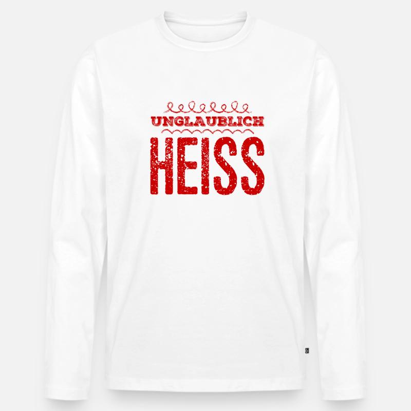 ich bin anmutig - Männer Premium Bio Langarmshirt - Weiß