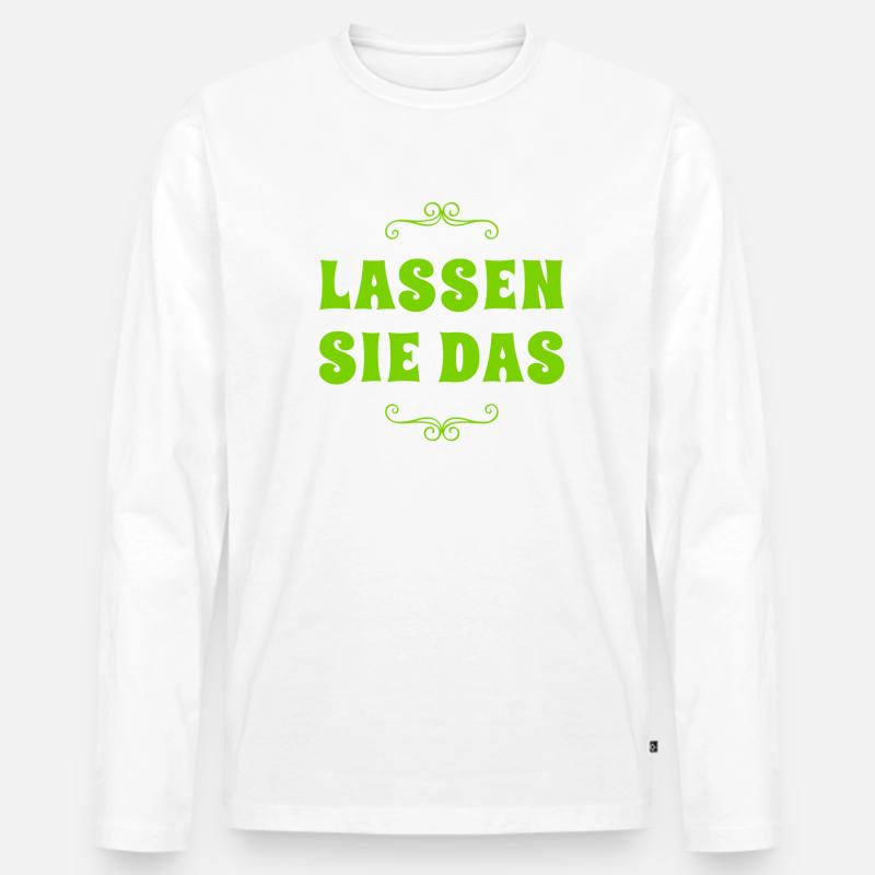 nicht weitermachen - Männer Premium Bio Langarmshirt - Weiß