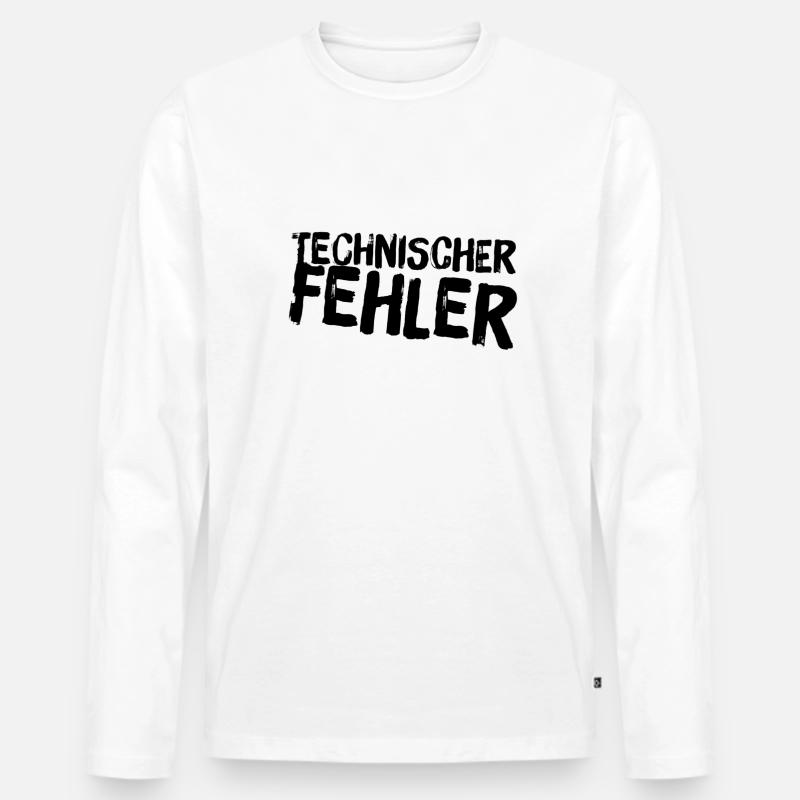 technischer Fehler - Männer Premium Bio Langarmshirt - Weiß