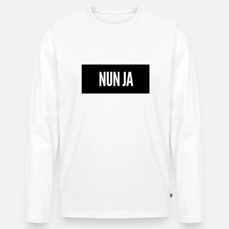 egal - Männer Premium Bio Langarmshirt - Weiß