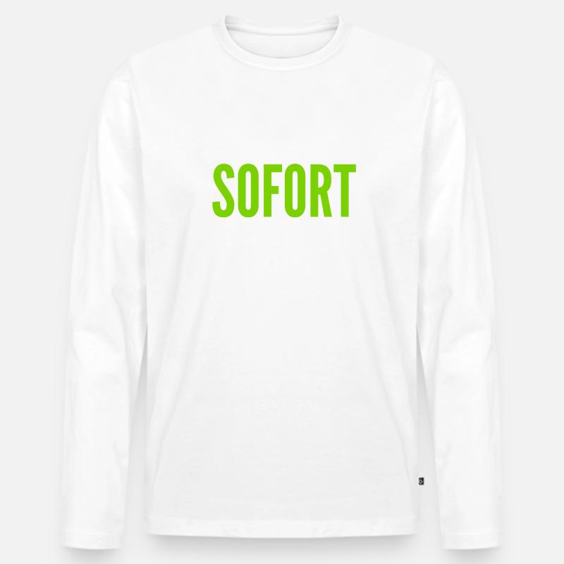 es muss jetzt sein - Männer Premium Bio Langarmshirt - Weiß