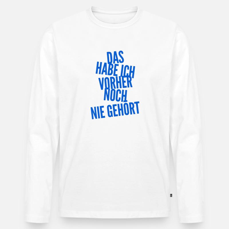 wer kennt das denn? - Männer Premium Bio Langarmshirt - Weiß