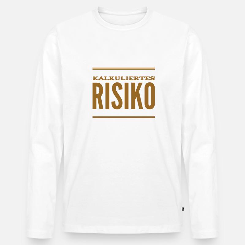 kalkuliertes Risiko - Männer Premium Bio Langarmshirt - Weiß